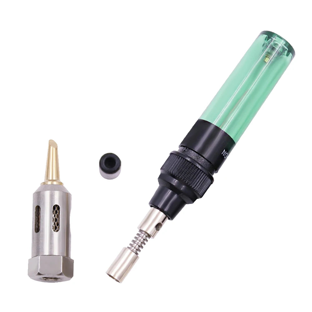 New 4 in 1 Portable Gas Soldering Iron Cordless Butane Gas Welding Gun Welding Pen 1300℃ Burner Mini Butane Welder Tip Tools